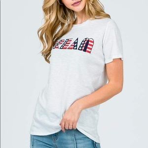 🏷 Dream Graphic Red White and Blue T Shirt